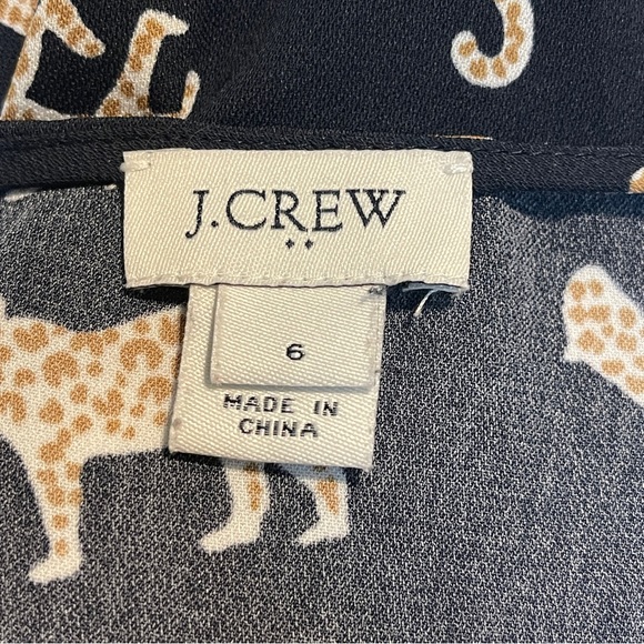 J. Crew Cheetah Print Wrap Dress Navy 6 - Picture 7 of 7